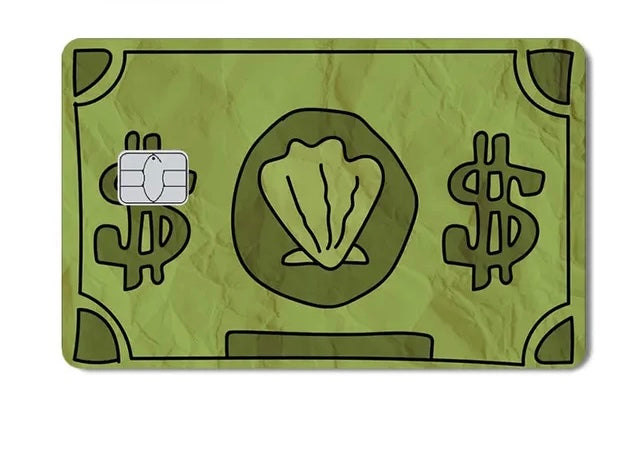 spongebob money credit card sticker